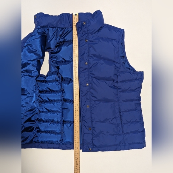 Lands' End Down‎ Puffer Vest Women's M Medium 10-12 Blue Snap Front - Picture 5 of 6